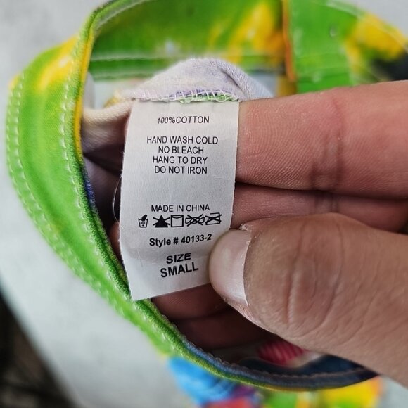 2BME Fashion Jeans Womens S High Rise Bell Bottom Flare Rainbow Tie Dye Boho - Picture 4 of 10